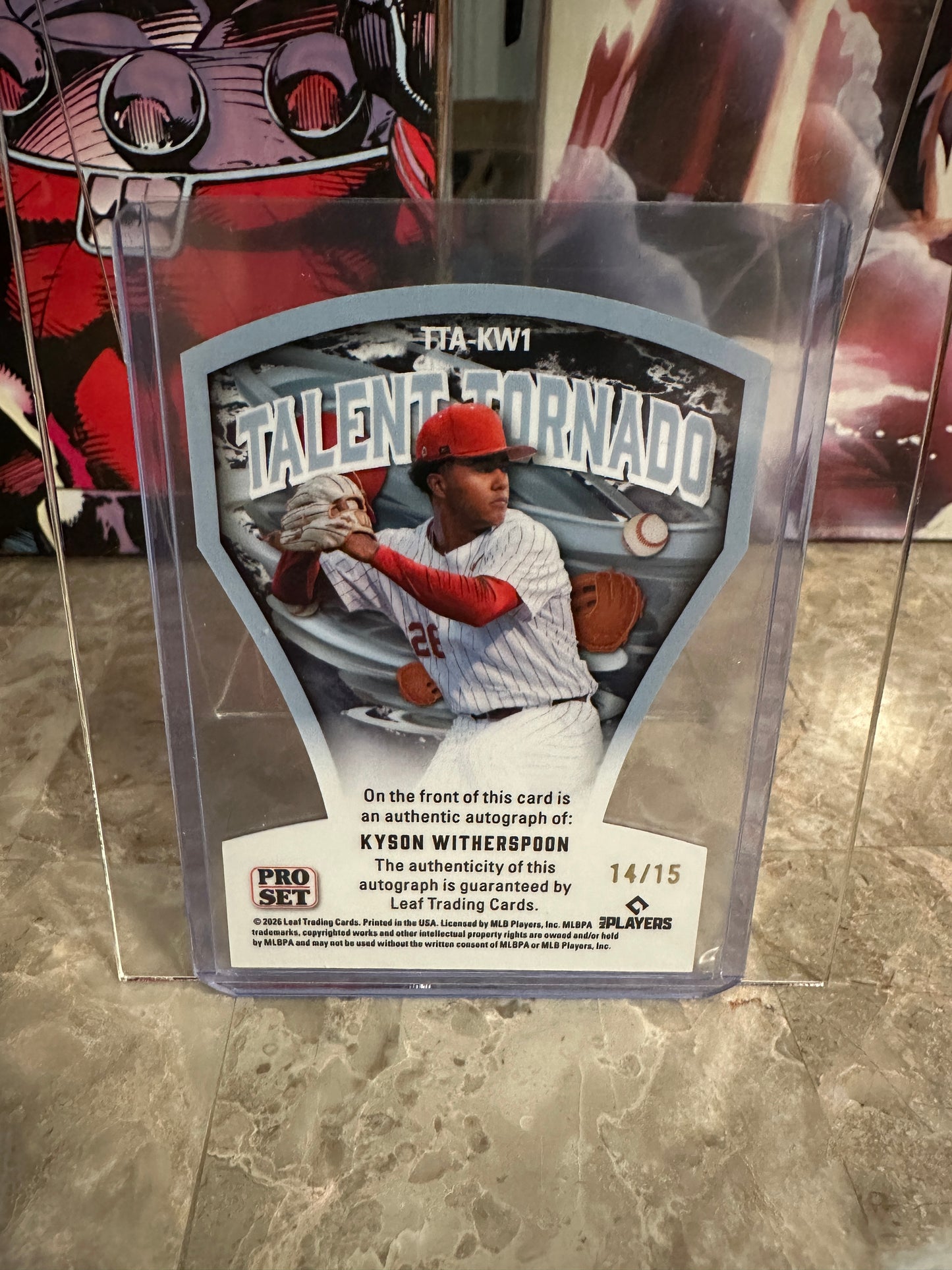 Kyson Witherspoon 2026 Leaf Pro Set Talent Tornado Silver Autograph /15