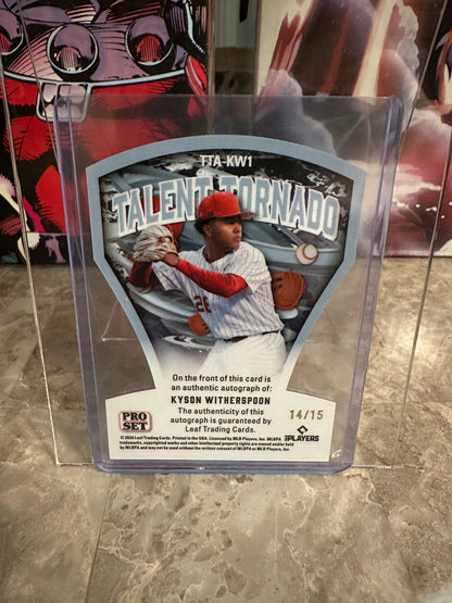 Kyson Witherspoon 2026 Leaf Pro Set Talent Tornado Silver Autograph /15