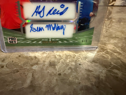 2026 Leaf Pro Set Metal Andy Reid Sean McVay Pure Pairings Rare Dual Auto Super Bowl /8