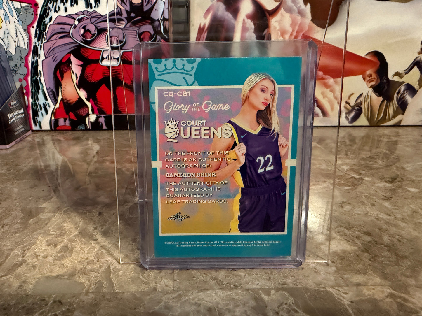 Cameron Brink 2025 Leaf Glory of the Game Basketball Court Queens Auto Silver /40