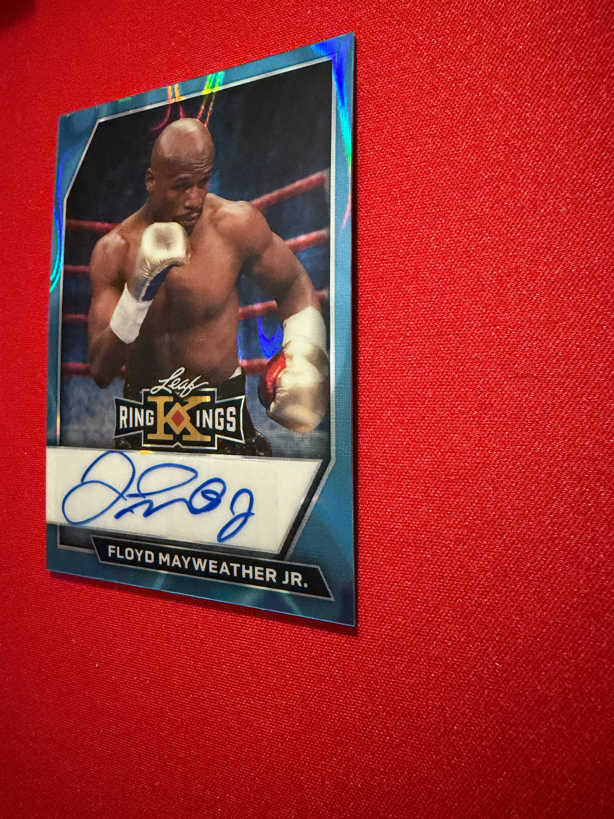 Floyd Mayweather Jr. 2026 Leaf Metal Ring Kings Base Auto Platinum Lava /8