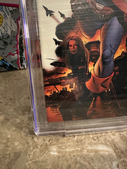Captain America #1 CGC 9.6 WP Newsstand Edition (2005 Marvel)