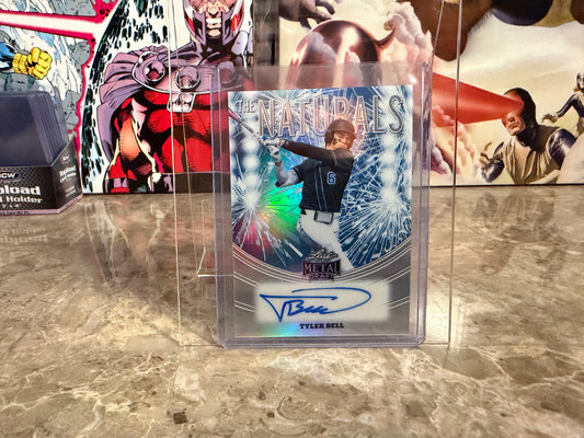 Tyler Bell 2026 Leaf Metal Draft Edition Baseball Naturals Auto Platinum /75