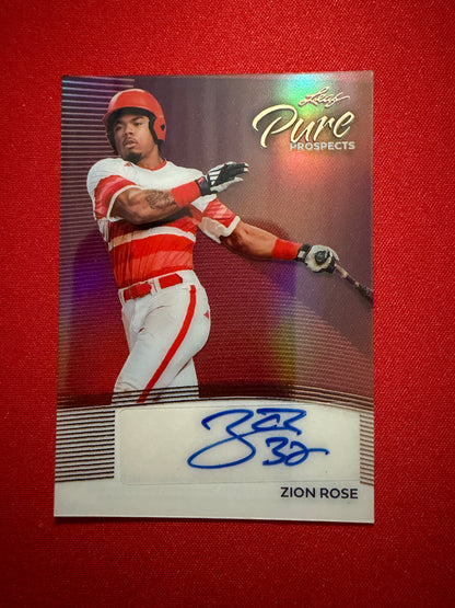 Zion Rose 2026 Leaf Metal Draft Edition Baseball Pure Prospects Auto #PP-ZR1