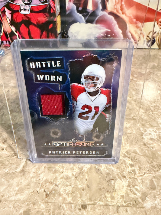 2026 Leaf Optichrome Football Battle Worn Patrick Peterson Game-Used 2/5