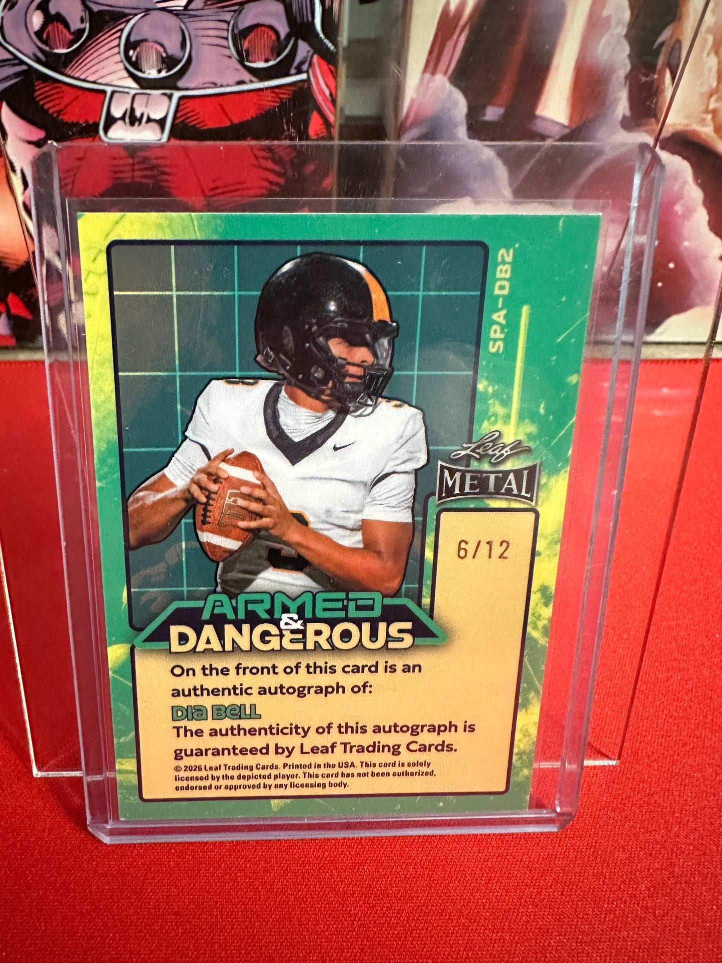 2026 Leaf Metal Dia Bell Auto /12 Silver Prismatic Armed & Dangerous RC QB