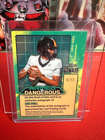 2026 Leaf Metal Dia Bell Auto /12 Silver Prismatic Armed & Dangerous RC QB