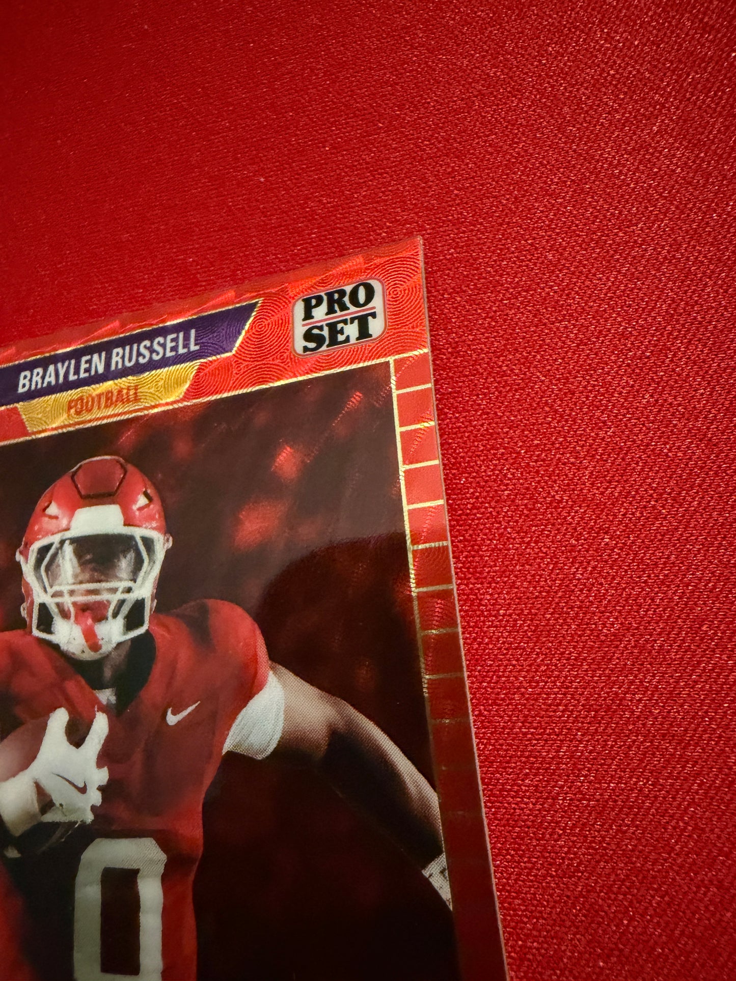 Braylen Russell 2026 Leaf Pro Set 1989 Auto Red Flood Super Color Match 1/1