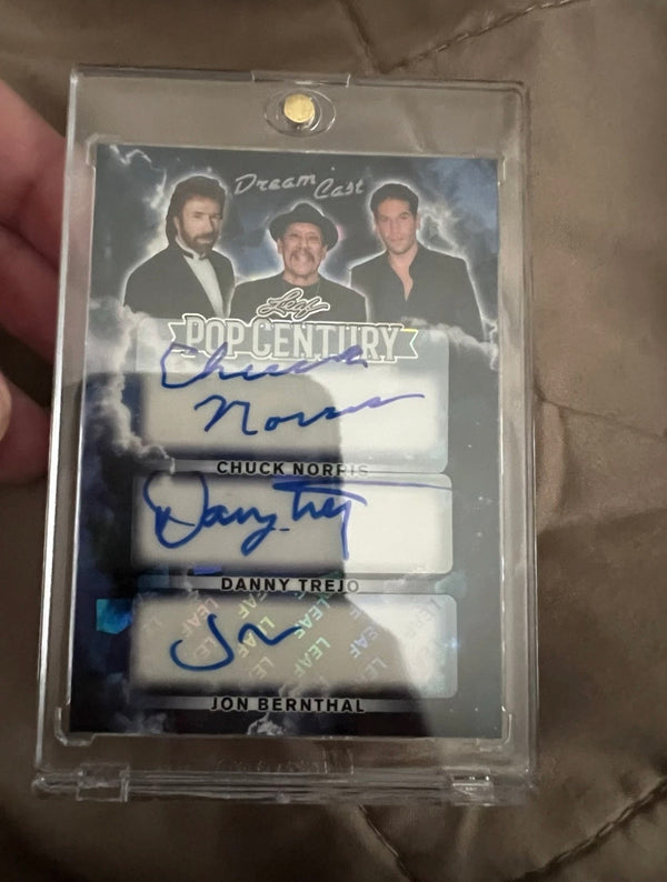 (2026/03/26) Chuck Norris/John Bernthal/Danny Trejo Dream Cast- 2026 Leaf Pop Century Triple Auto