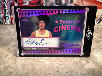 Chevy Chase 2026 Leaf Ultimate Sports Sports Cinema Auto Purple 7/7 Bookend