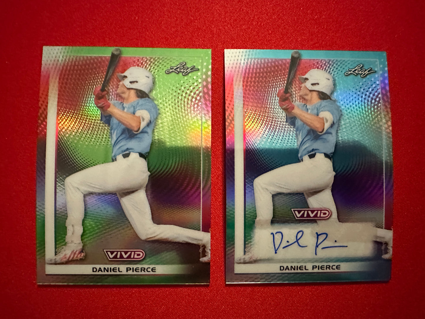 Daniel Pierce 2026 Leaf Vivid Baseball Two-Card Premium Retail Lot