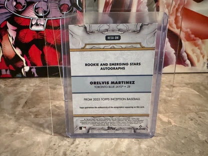 2025 Topps Inception Orelvis Martinez Rookies Emerging Star Auto /75 RC #RESA-OM