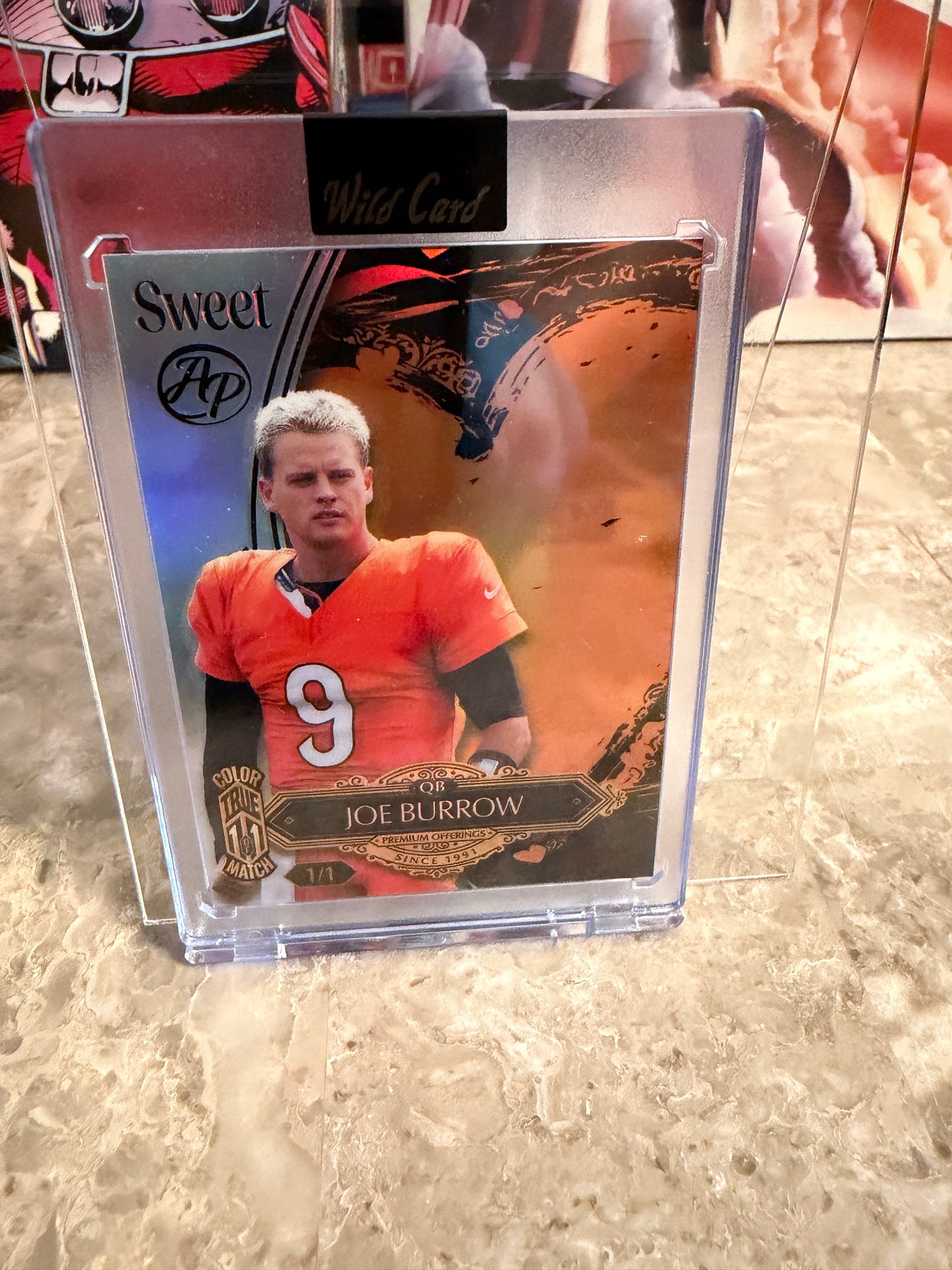2026 Wild Card Sweet AP Wild Art Joe Burrow True 1/1 Color Match