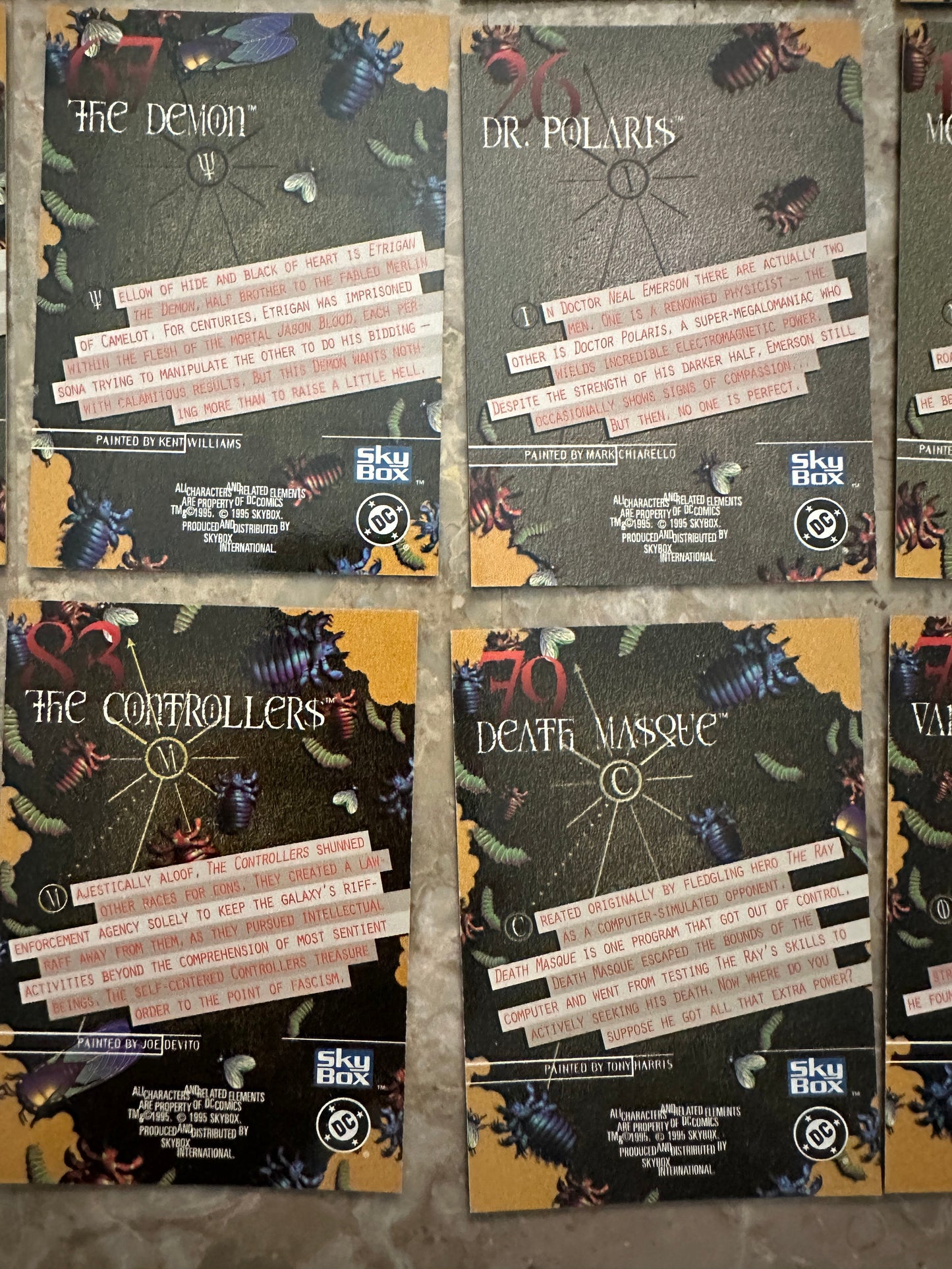 1995 Skybox DC Villains Dark Judgment Lot of 22 Unique