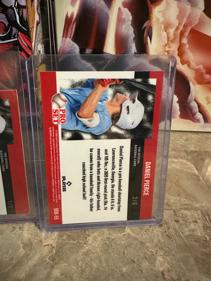 Daniel Pierce 2026 Pro Set Metal 1/1 Gold AUTO, /5 & /6 RWB Lazer Lot - Rays