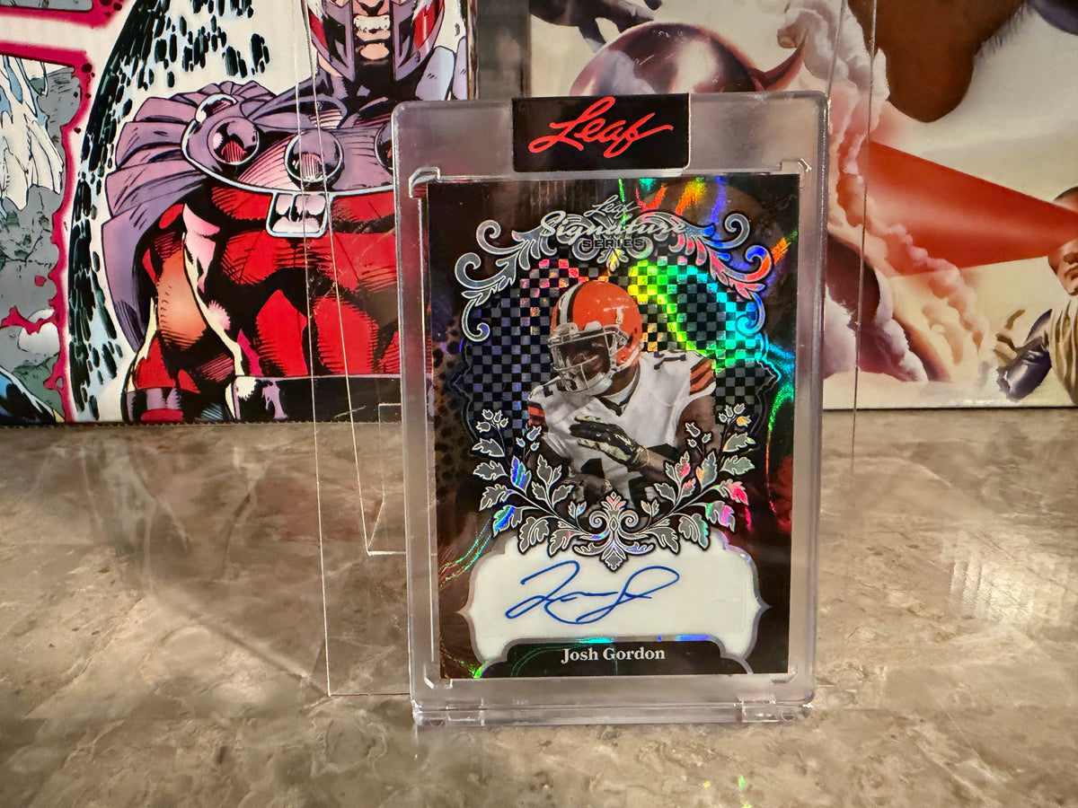 Josh Gordon 2026 Leaf Signature Series Base Auto Silver Lava 1/1