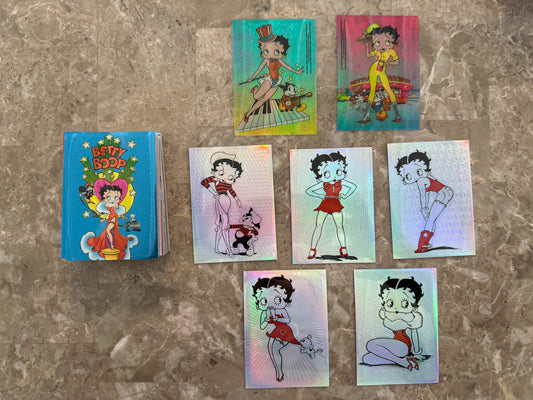 Betty Boop Pinups Complete Card Set + Nostalgia Chrome 1-5/Clear Chrome 1,4