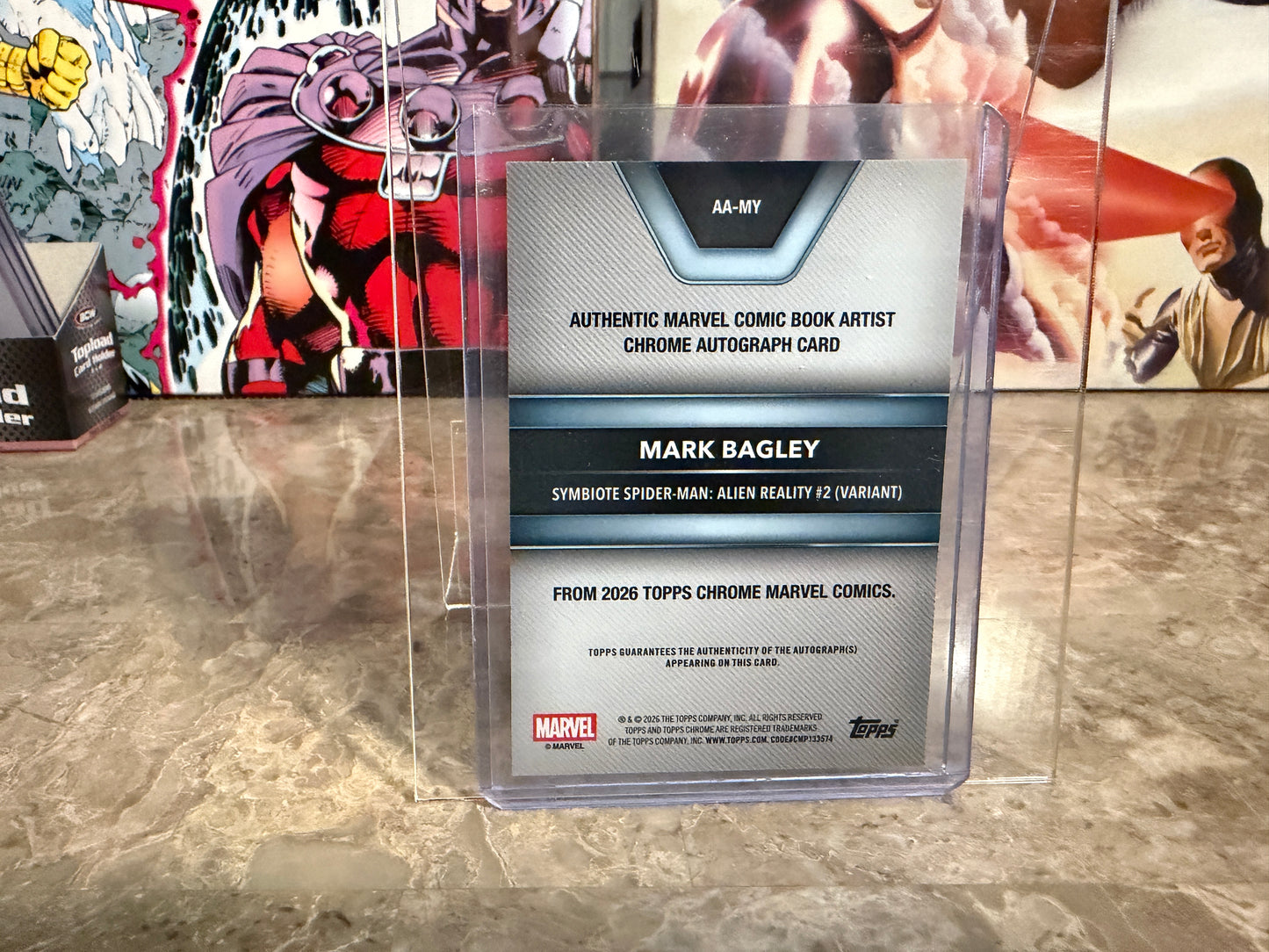 2026 Topps Marvel Chrome Mark Bagley Auto Spider-Man Alien Symbiote