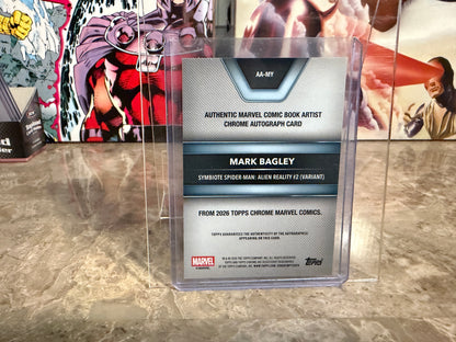2026 Topps Marvel Chrome Mark Bagley Auto Spider-Man Alien Symbiote