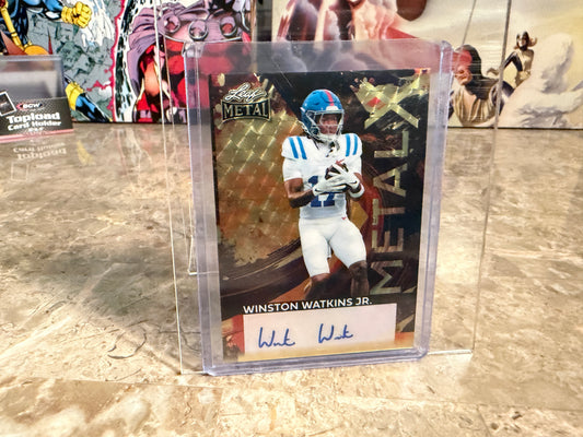 2026 Leaf Metal Winston Watkins Jr. Metal X Auto Super Gold Prismatic 1/1