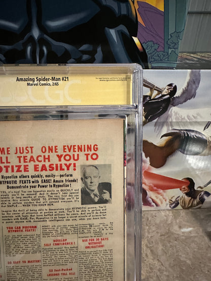 Amazing Spider-Man #21 CGC 8.5 OW SS Stan Lee (1965 Marvel)