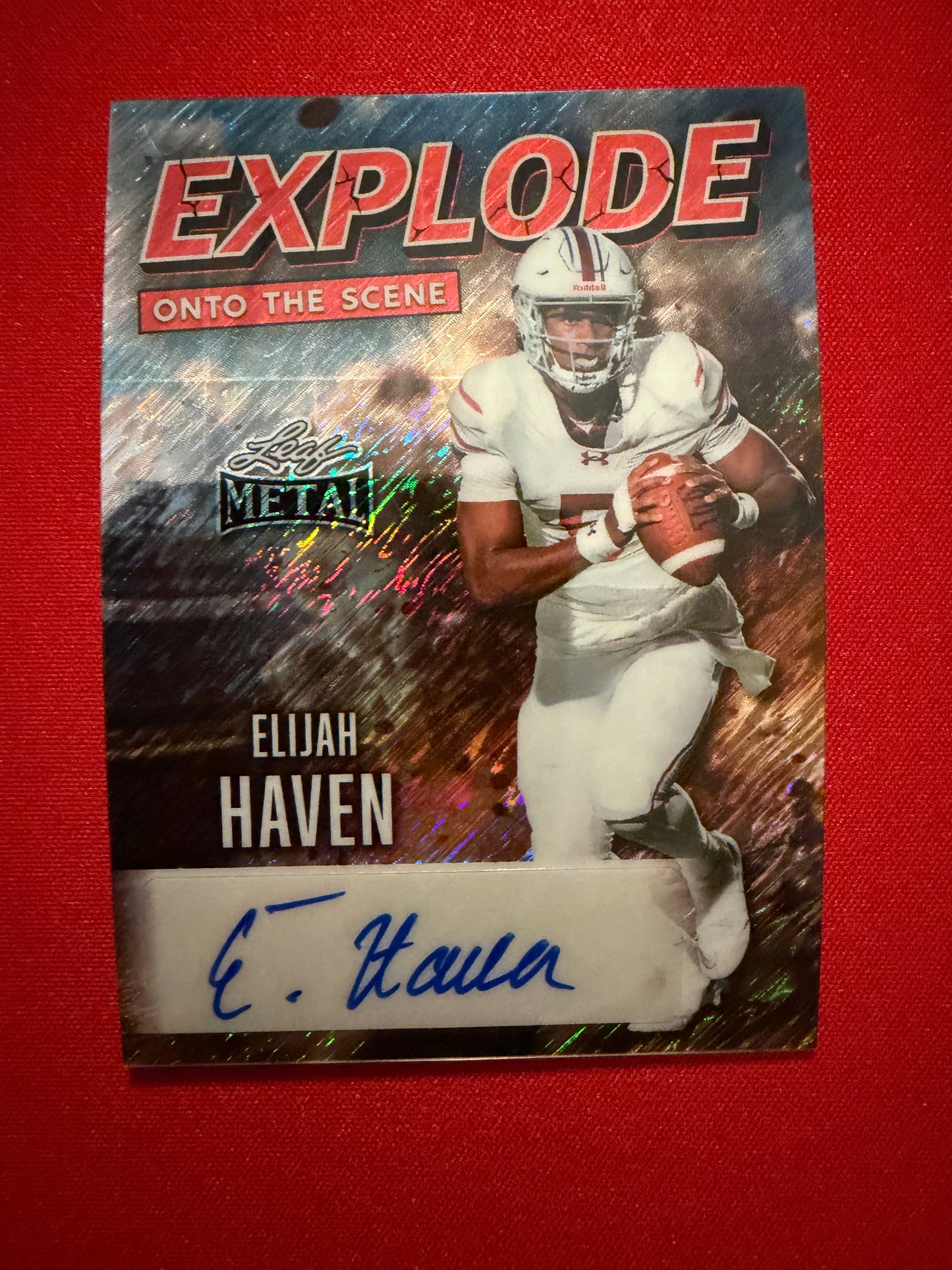 2026 Leaf Metal Explode Onto the Scene Elijah Haven Auto Red Shimmer /4