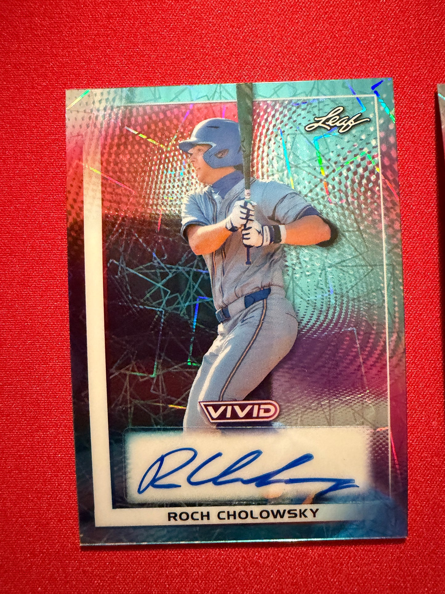 Roch Cholowsky 2026 Leaf Vivid Teal Lazer AUTO + 1/1 Pre-Prod Proof #1 Pick