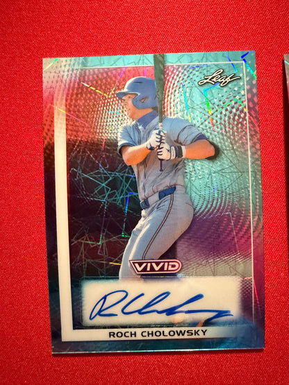 Roch Cholowsky 2026 Leaf Vivid Teal Lazer AUTO + 1/1 Pre-Prod Proof #1 Pick