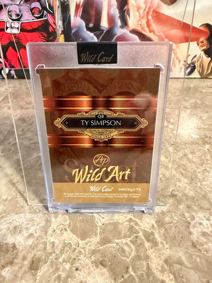 Ty Simpson 2026 Wild Card Wild Art 1/1 Auto 2-Card Lot