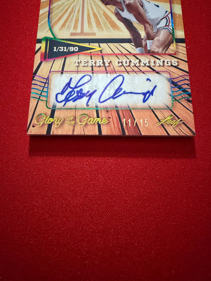 Terry Cummings 2025 Leaf Glory of the Game Glory Days Rainbow Auto /15