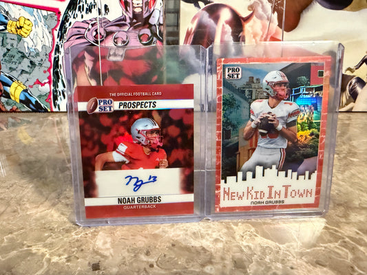2026 Leaf Pro Set Metal Noah Grubbs 1990 Mini Auto New Kid Town Red 1/1 Lot