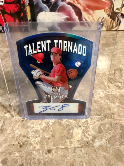 2026 Leaf Pro Set Tyler Bremner Talent Tornado Blue Auto 4/5