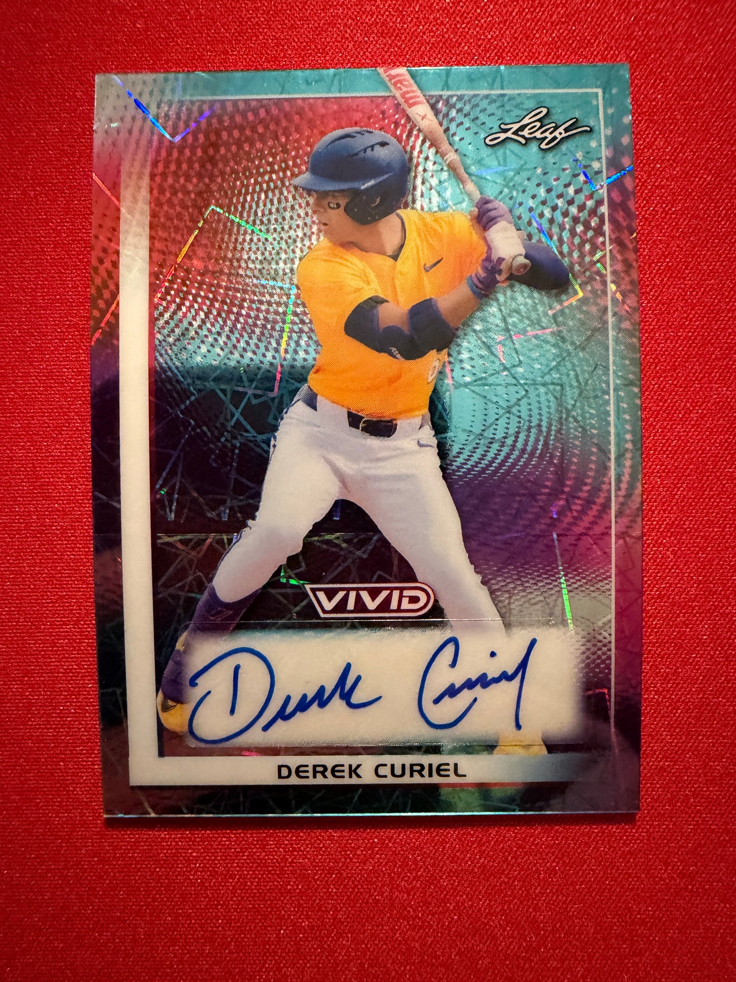 Derek Curiel 2026 Leaf Vivid Base Lazer Auto /35