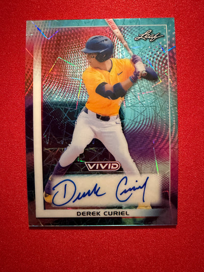 Derek Curiel 2026 Leaf Vivid Base Lazer Auto /35