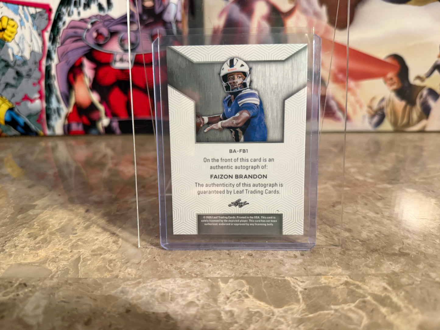 2026 Leaf Trinity Football Faizon Brandon Base Auto Platinum /40