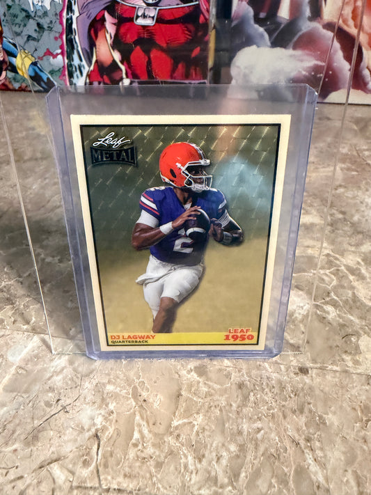 2026 Leaf Metal Football 1950 DJ Lagway Gold Super Prismatic 1/1