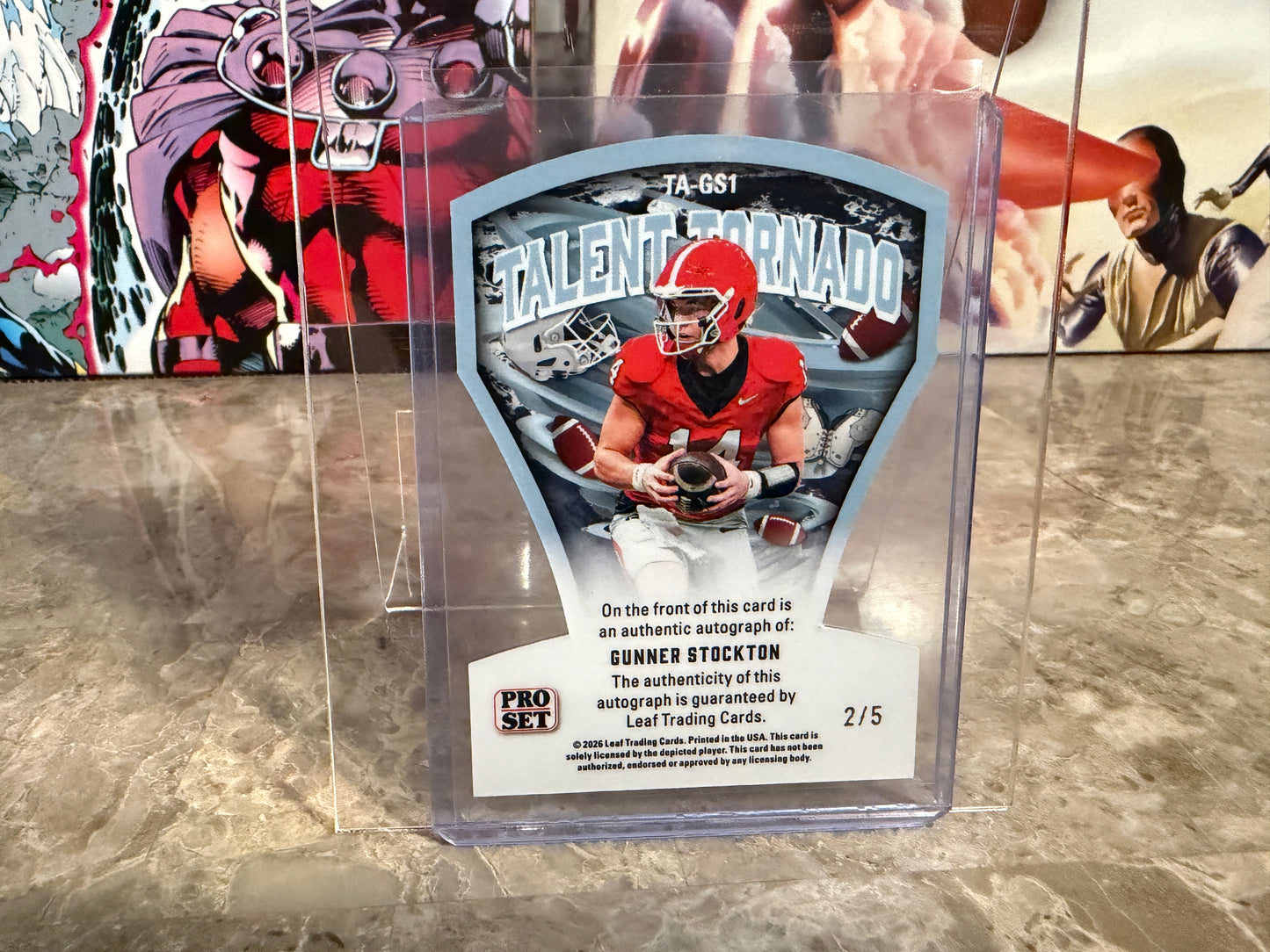 2026 Leaf Pro Set Gunner Stockton Talent Tornado Auto Blue /5