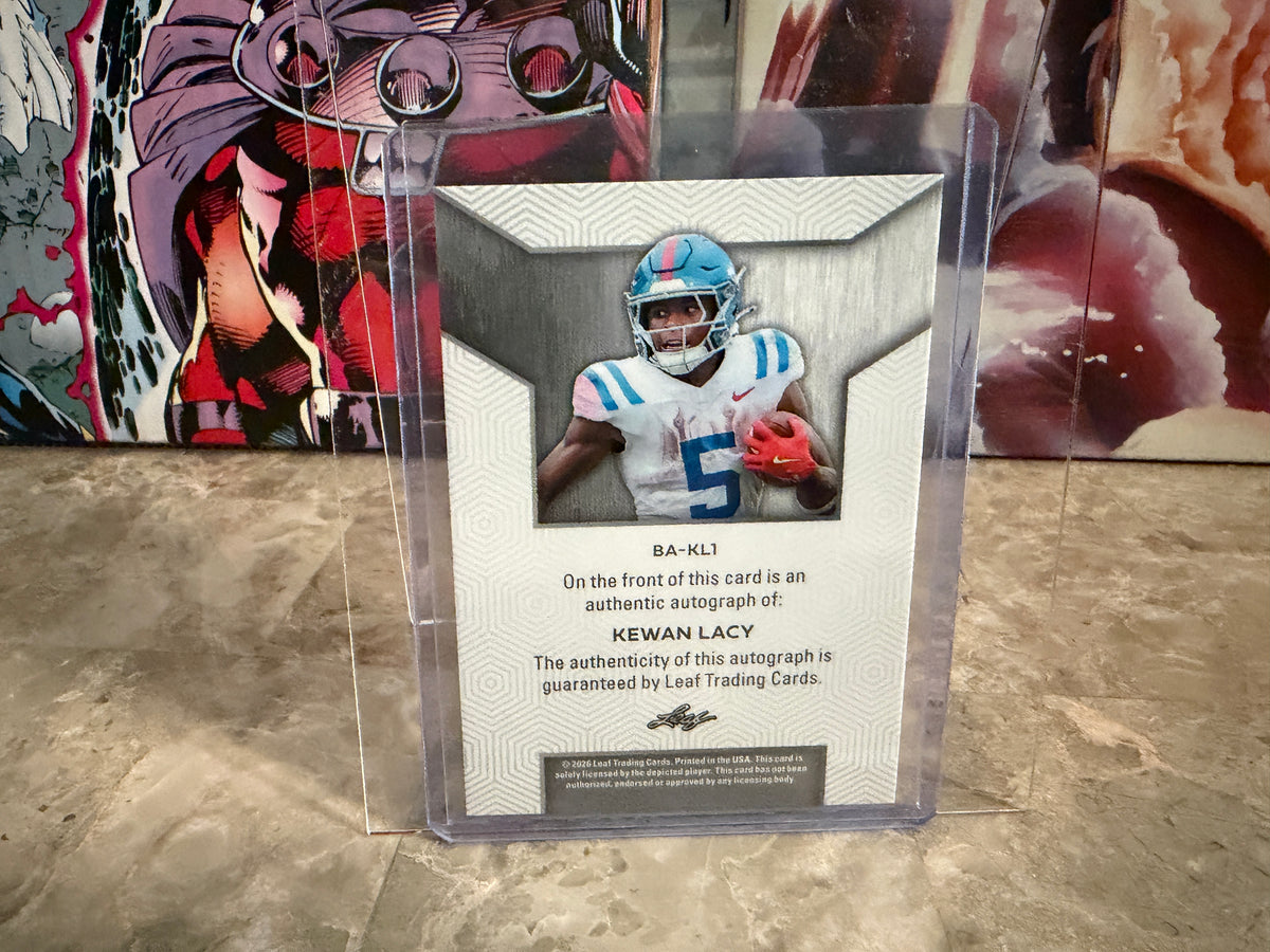 Kewan Lacy 2026 Leaf Trinity Base Auto Platinum Color Match /40