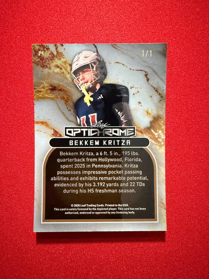 Bekkem Kritza 2026 Leaf Optichrome Snow Day Super Gold Prismatic 1/1