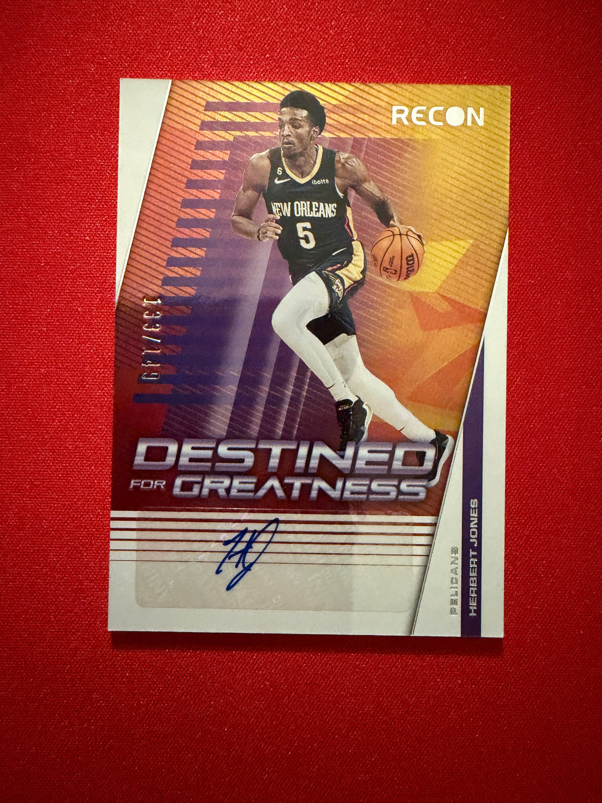 Herbert Jones 2022-23 Panini Recon Destined For Greatness Auto /149