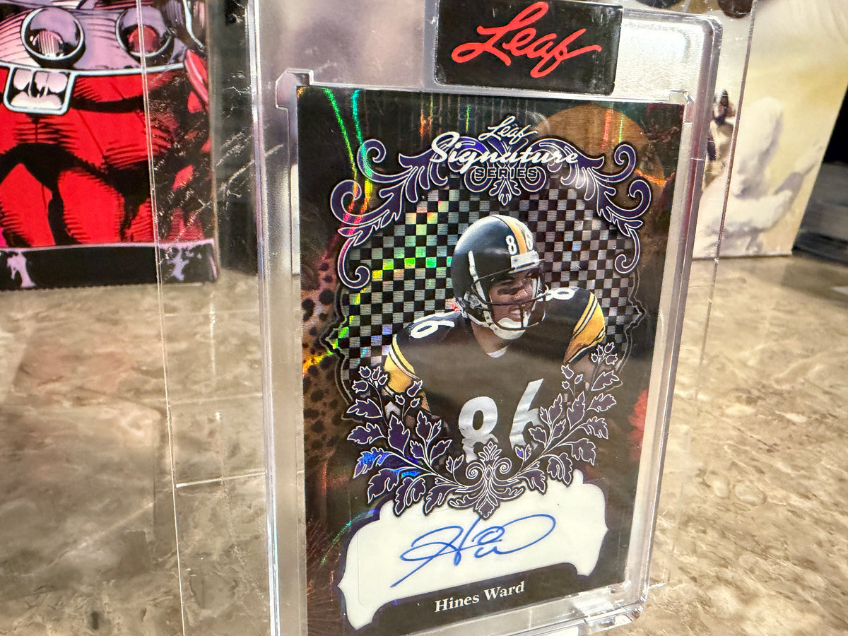 Hines Ward 2026 Leaf Signature Series Base Auto Purple Lava 1/1