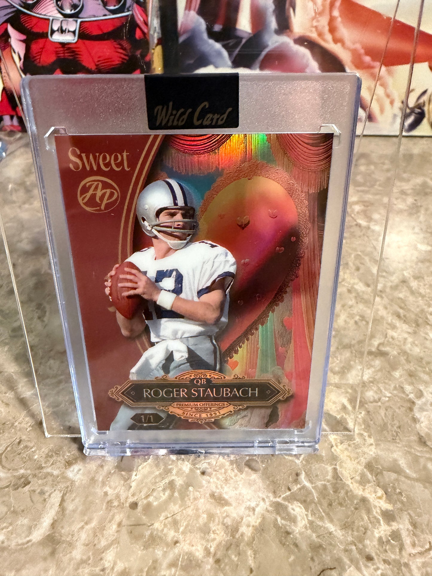 Dak Prescott / Roger Staubach 2026 Wild Card Wild Art 1/1 Dallas Cowboys