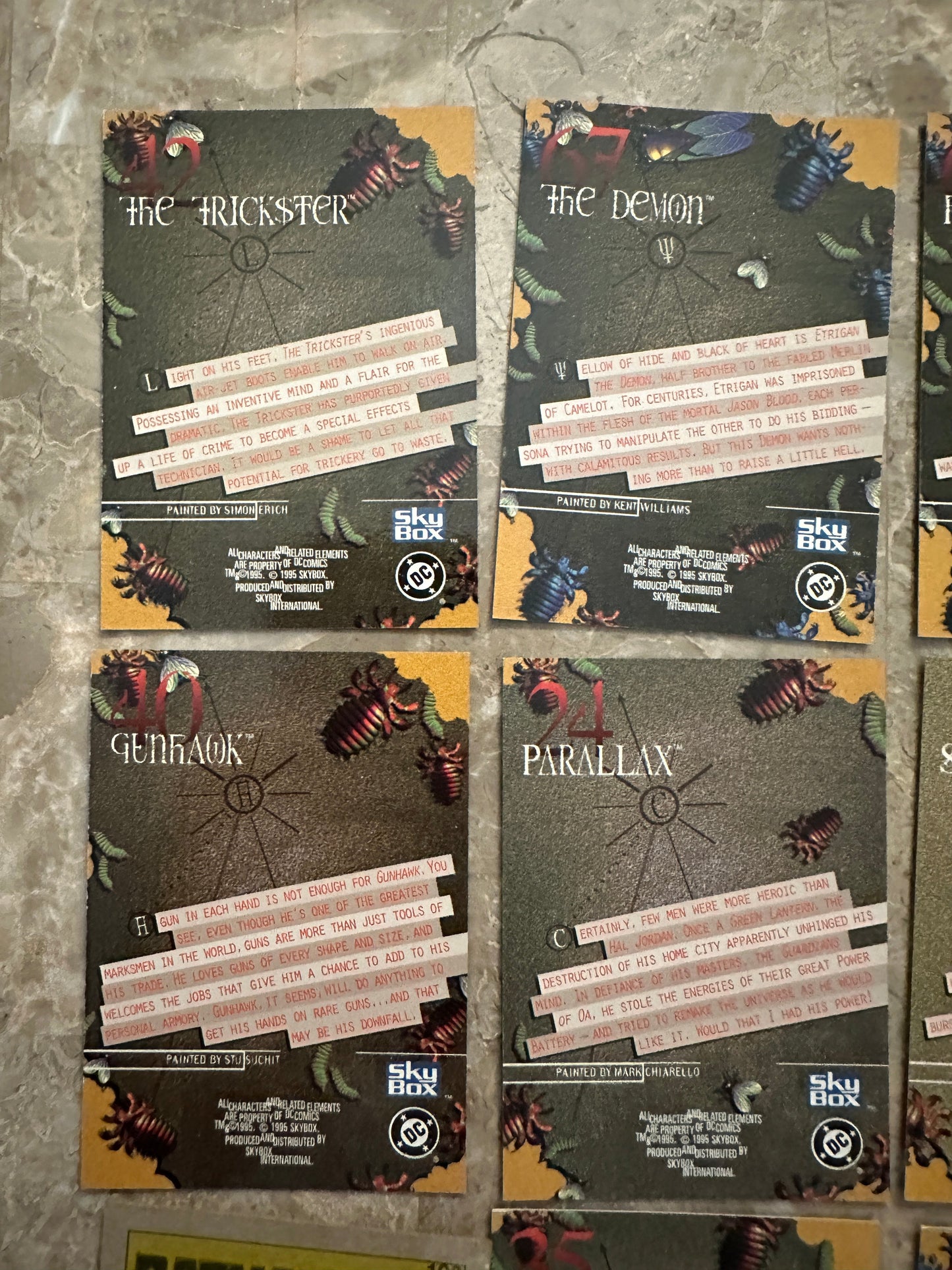 1995 Skybox DC Villains Dark Judgment Lot of 22 Unique