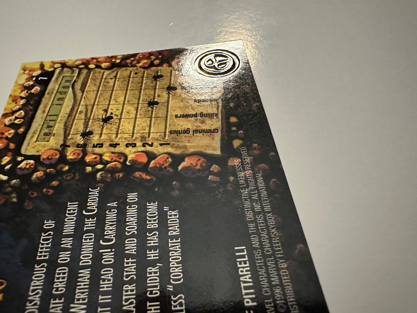 Cardiac #7 (1996 Marvel Fleer Spider-Man Premium) - Higher grade