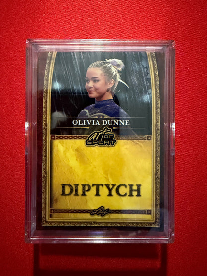 2026 Leaf Art of Sport Olivia Livvy Dunne Diptych Auto Booklet Sparkle /6