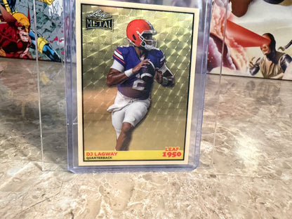 2026 Leaf Metal Football 1950 DJ Lagway Gold Super Prismatic 1/1