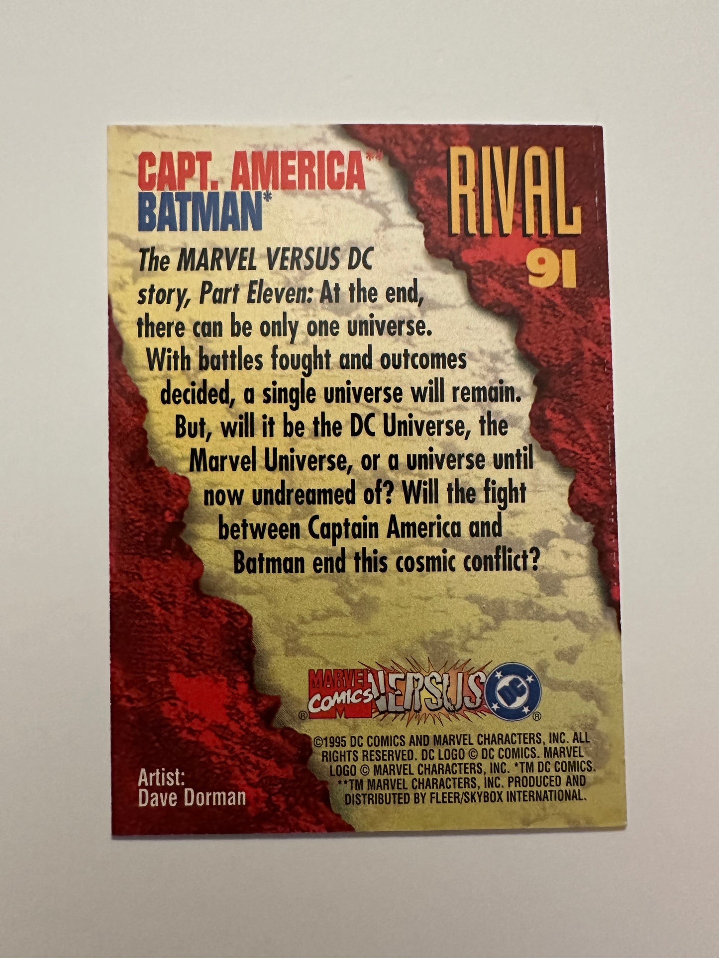 Captain America/Batman #91 (1995 Fleer DC vs. Marvel) - High grade
