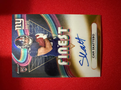 Cam Skattebo 2025 Topps Finest Rookie Finest Autographs Gold /50
