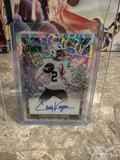 Christopher Vargas 2026 Leaf Metal Autograph "Kaleidoscope" Silver Parallel /35