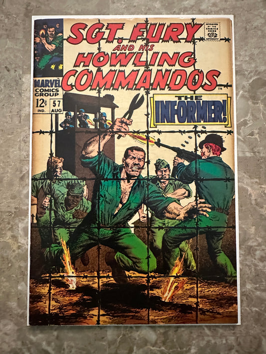 Sgt Fury #57 FN- 5.5 (Marvel Comics 1968)